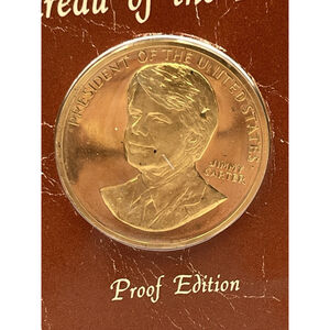 VINTAG Jimmy Carter Presidential Medal Department of the treasury Bureau SEE